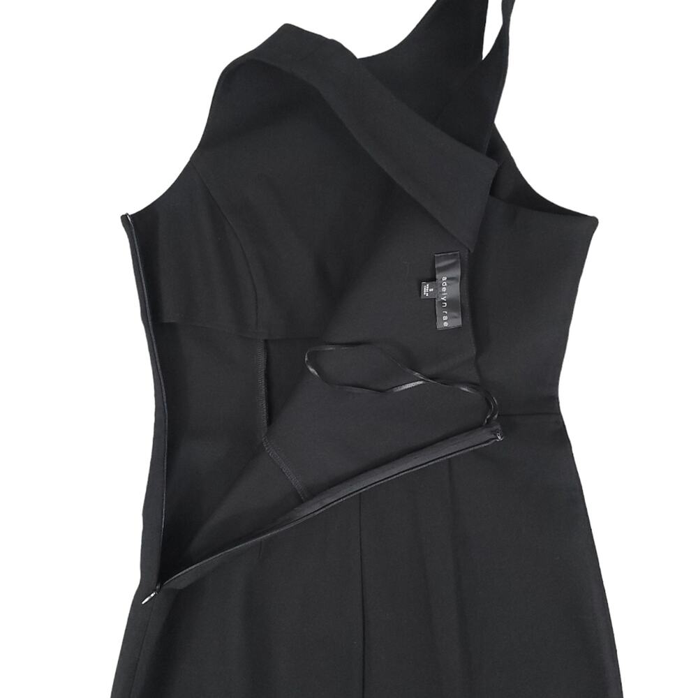 Adelyn Rae Sleeveless High Low Dress Black White Lace Trim - Picture 8 of 10